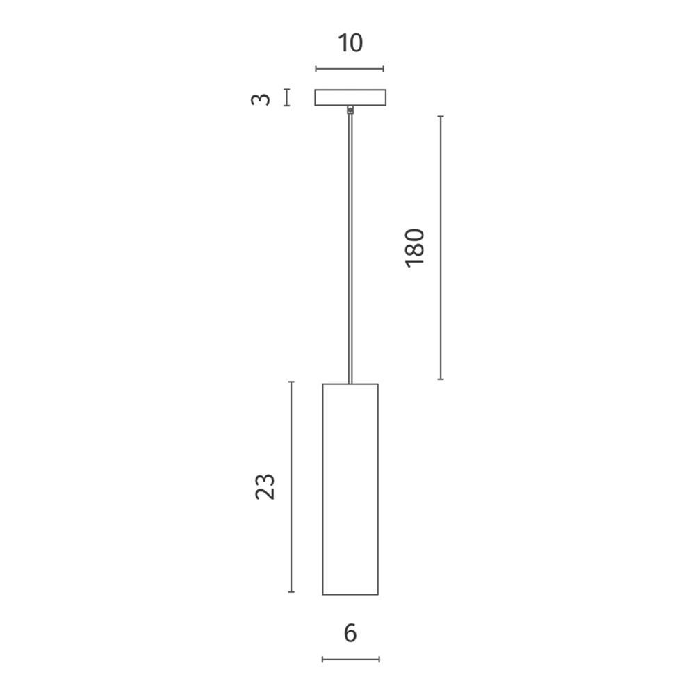Подвесной светильник в форме цилиндра Douro Light серый бетон в Саратове
