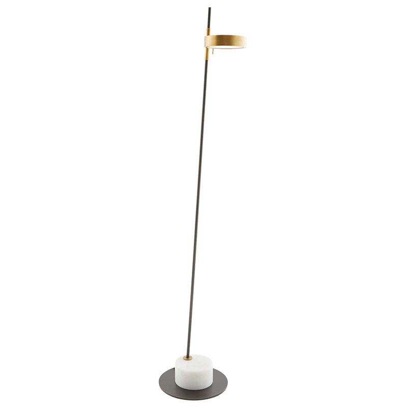 Торшер Arteriors PARK FLOOR LAMP Латунь Черный Белый в Саратове | Loft Concept 