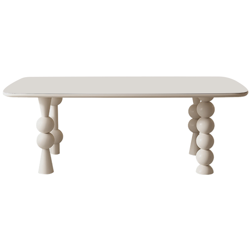 Обеденный стол Raphael Unique Shaped Dining Table Молочный Обеденный стол Raphael Unique Shaped Dining Table Молочный в Саратове | Loft Concept