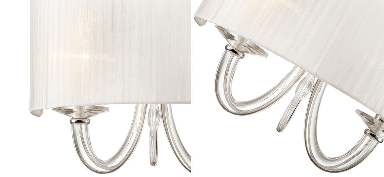 Бра с плафоном из белой органзы Gorgon - фото