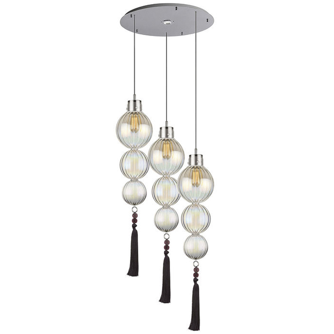 Люстра Heathfield Lighting - Medina Circle 3 Chandelier Хром Латунь Прозрачный Коричневый Голубой Люстра Heathfield Lighting - Medina Circle 3 Chandelier Хром Латунь Прозрачный Коричневый Голубой в Саратове | Loft Concept