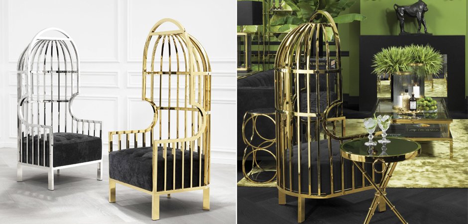 Кресло Eichholtz Chair Bora Bora Gold Кресло Eichholtz Chair Bora Bora Gold - Loft-Concept в Саратове