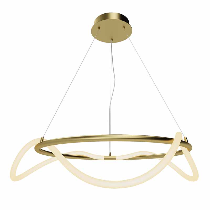 Люстра Luke Lampco Tracer Chandelier Gold 60 Белый матовое золото в Саратове | Loft Concept 