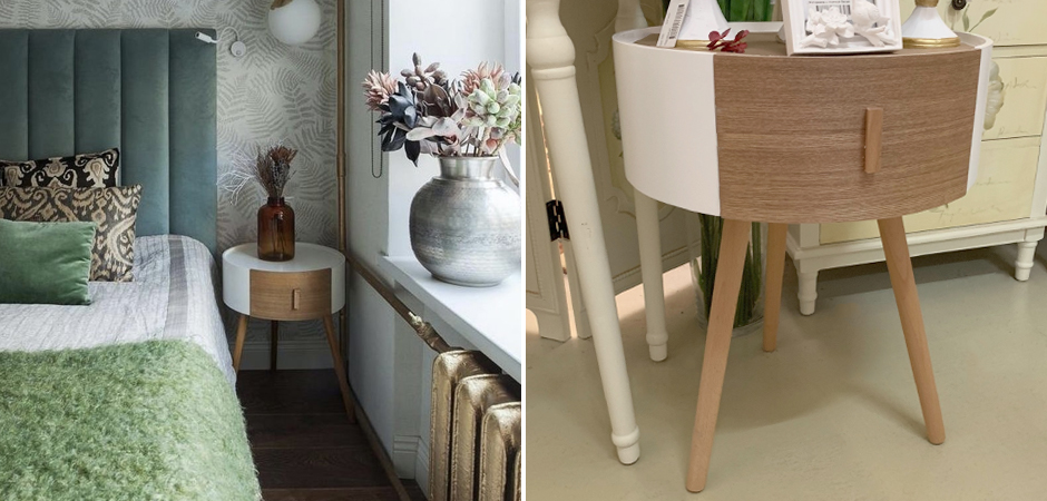 Тумбочка Stockholm White & Beige Сircle Тумбочка Stockholm White & Beige Сircle - Loft-Concept в Саратове