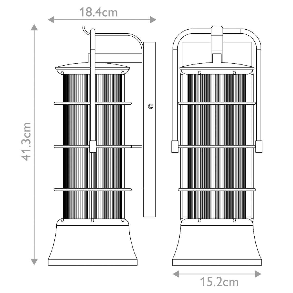 Настенный фонарь цилиндрической формы с рифленым стеклом в золотом каркасе на черном прямоугольном основании Eurofase в Саратове