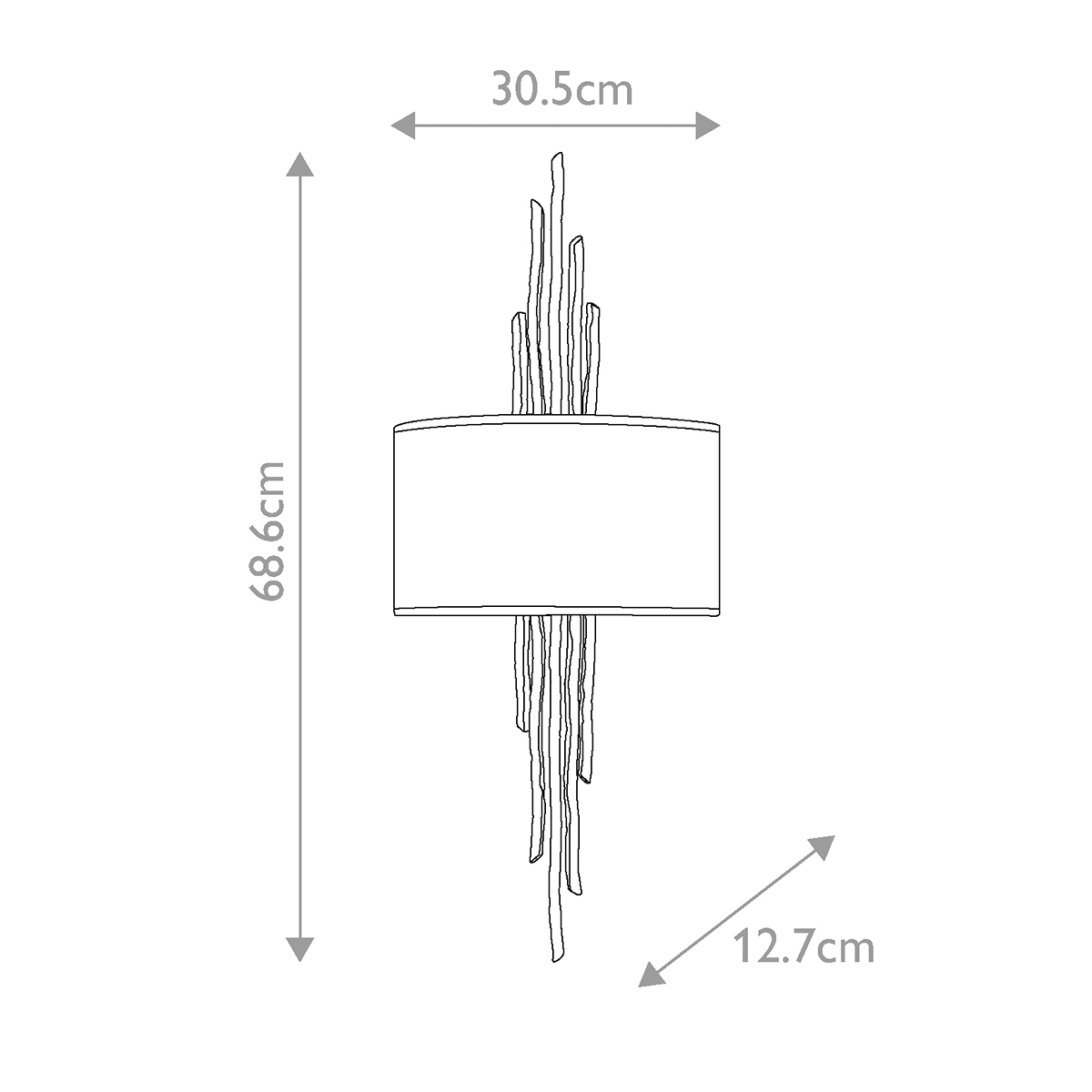 Бра с белым абажуром и элементами в виде натуральных веток Hinkley в Саратове