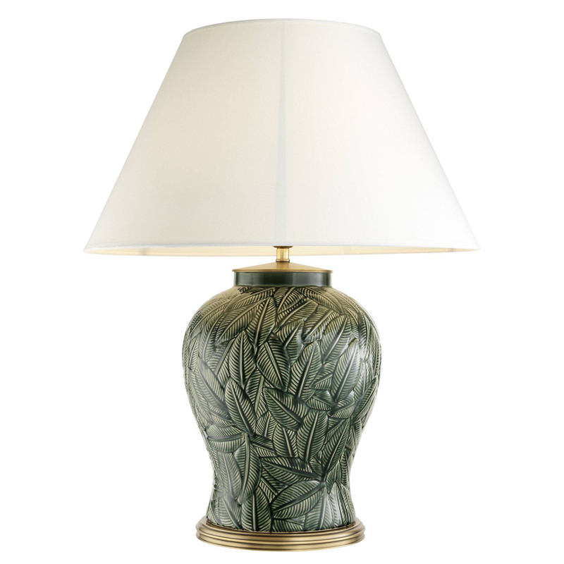 Настольная лампа Eichholtz Table Lamp Cyprus Белый Зеленый Латунь Античная полированная Настольная лампа Eichholtz Table Lamp Cyprus Белый Зеленый Латунь Античная полированная в Саратове | Loft Concept