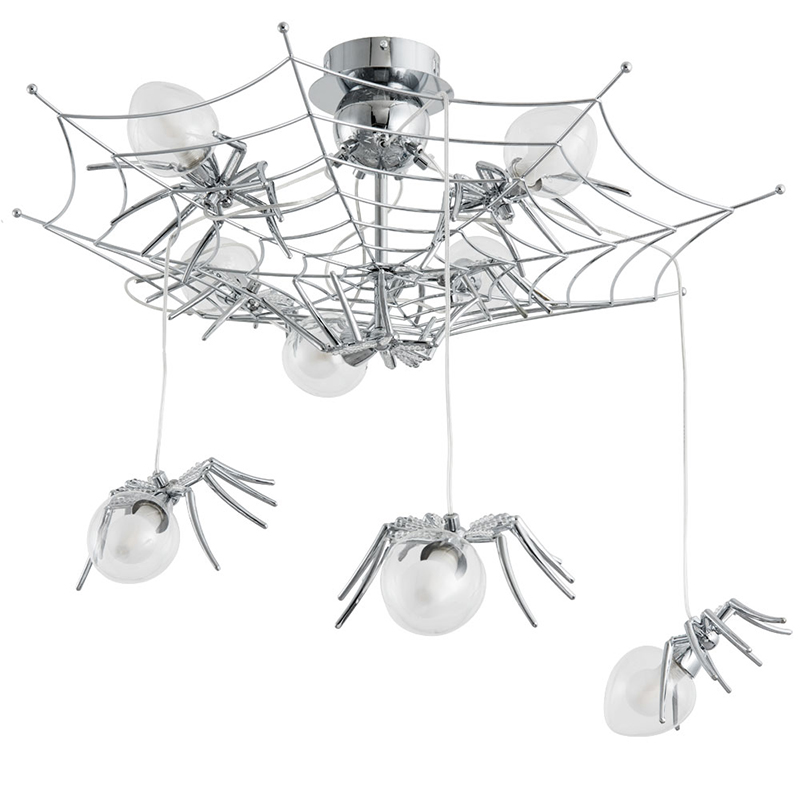 Потолочный светильник Паук Spiders lamp 8 Серебряный в Саратове | Loft Concept 