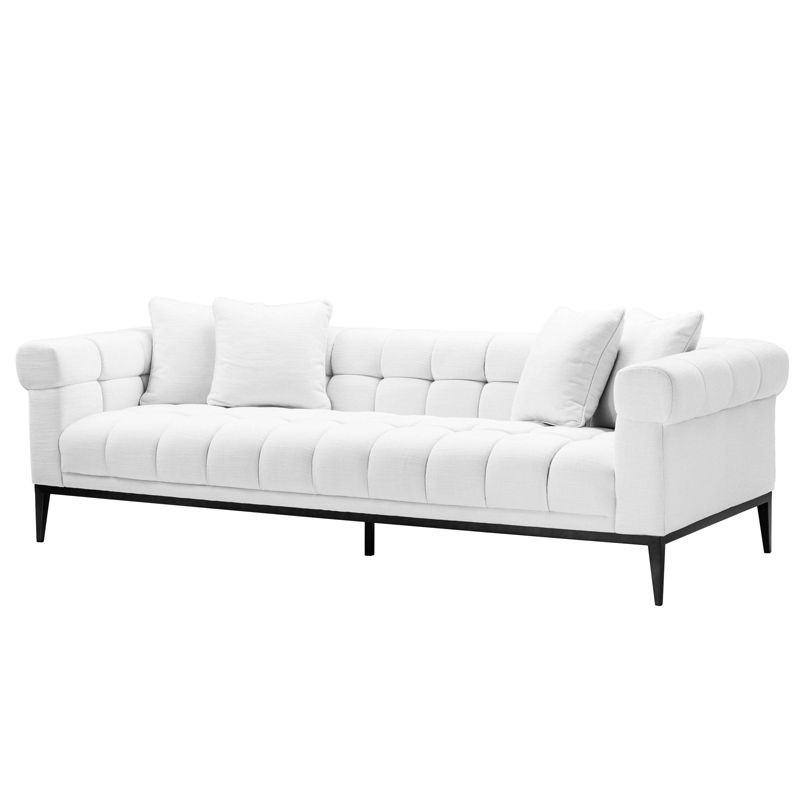 Диван Eichholtz Sofa Aurelio white Белый Черный в Саратове | Loft Concept 