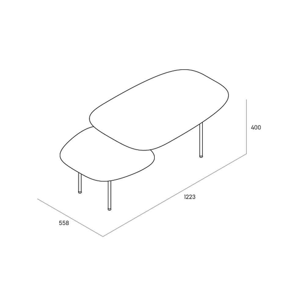 Step журнальный столик из натурального дуба и металла в Саратове