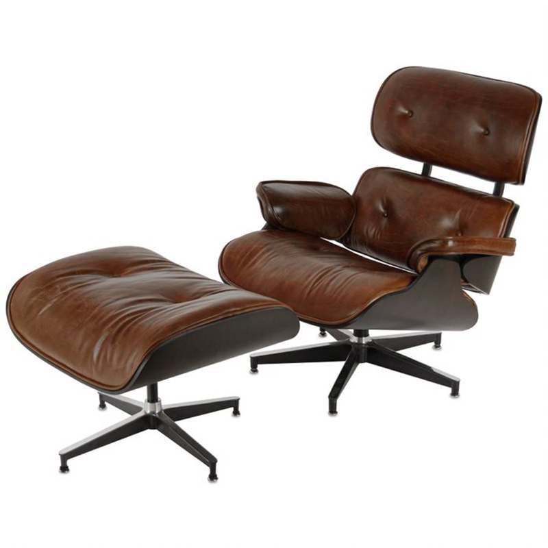 Кресло Eames Lounge Chair & Ottoman brown Коричневый в Саратове | Loft Concept 