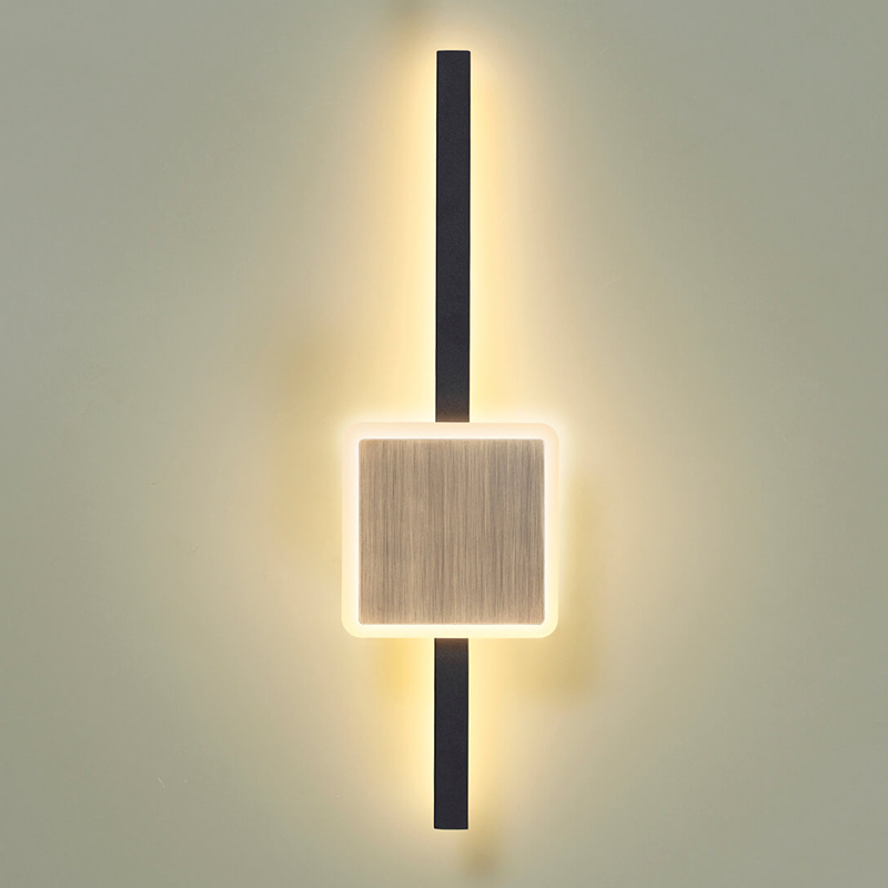 Бра Barrette Square Sconce 40 Черный Античная Бронза в Саратове | Loft Concept 