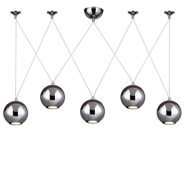 Подвесной светильник Multisphere Pendant Silver 5  в Саратове | Loft Concept 