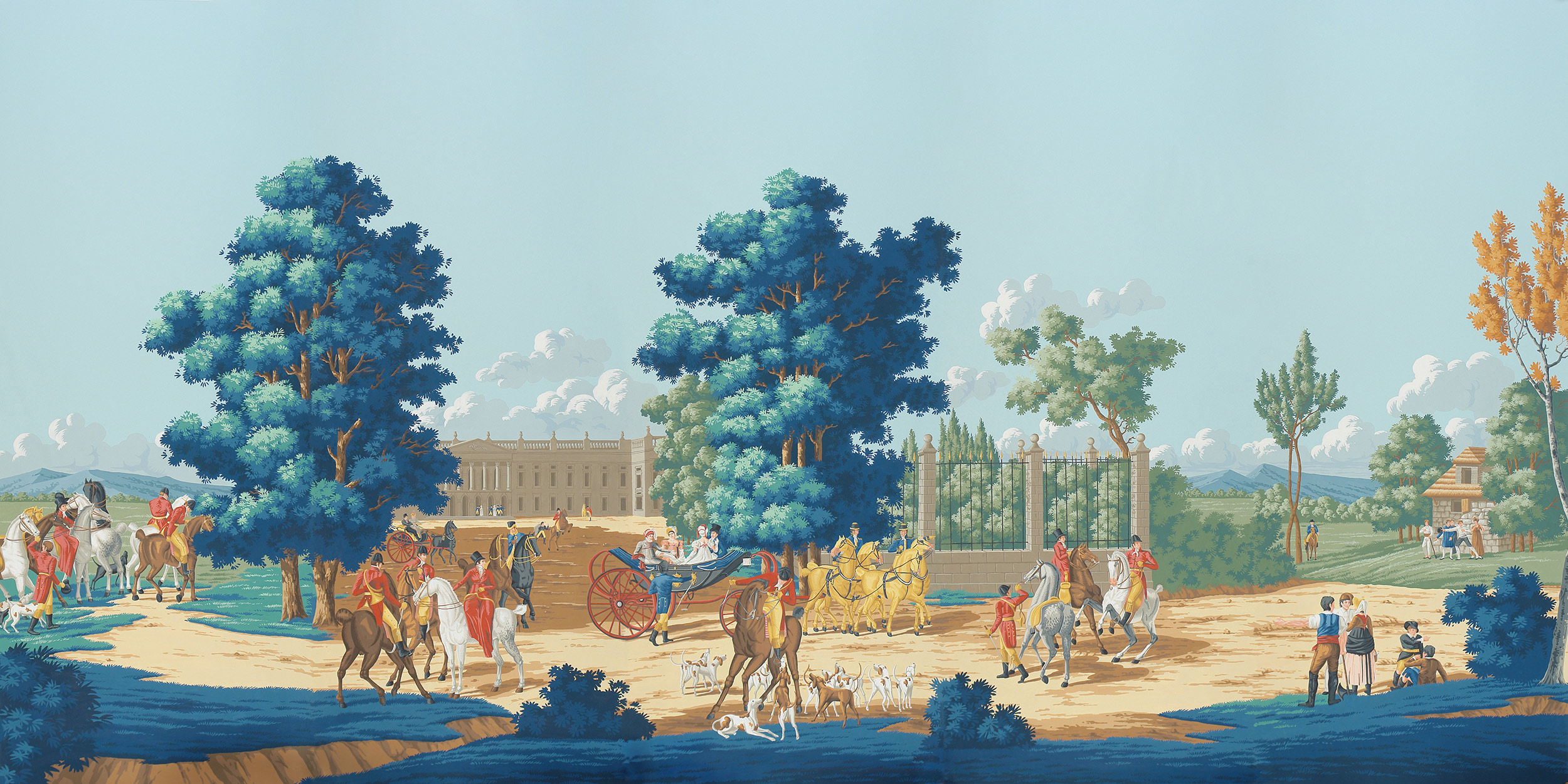 Обои ручная роспись La Chasse de Compiegne Jacquemart Обои ручная роспись La Chasse de Compiegne Jacquemart - постер Loft-Concept в Саратове