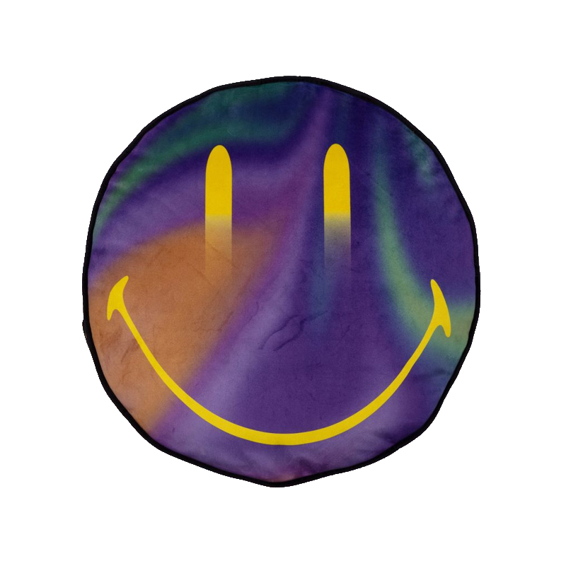 Подушка Gradient Cushion Smiley Желтый Черный Синий в Саратове | Loft Concept 