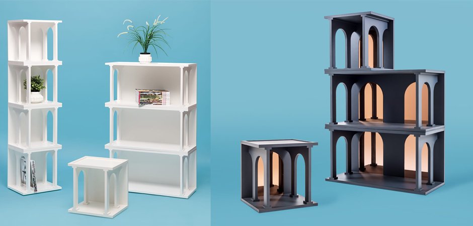 Полка Seletti Renaissance Double Anthracite Полка Seletti Renaissance Double Anthracite - Loft-Concept в Саратове