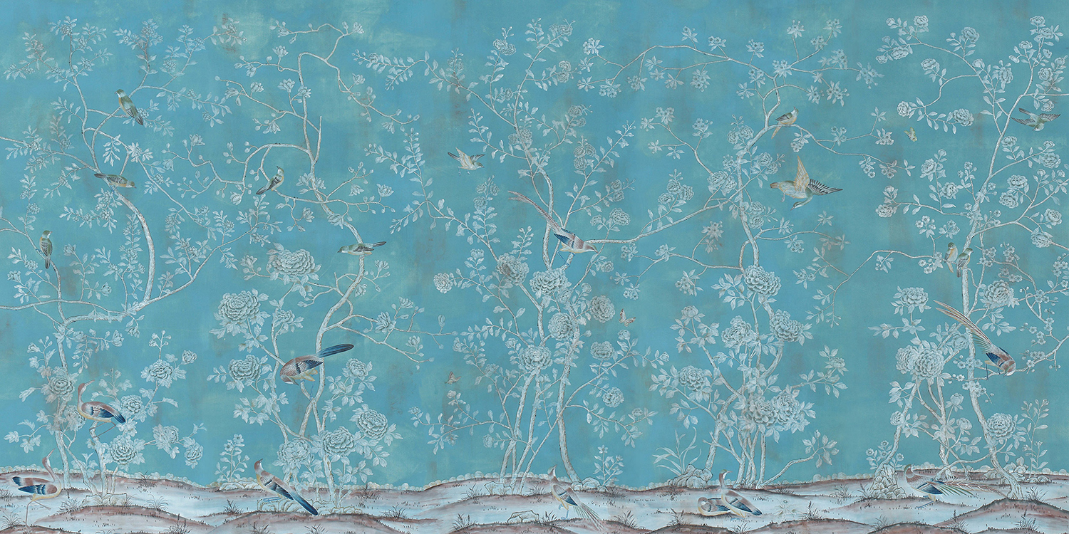 Обои ручной работы Earlham Blue - фото