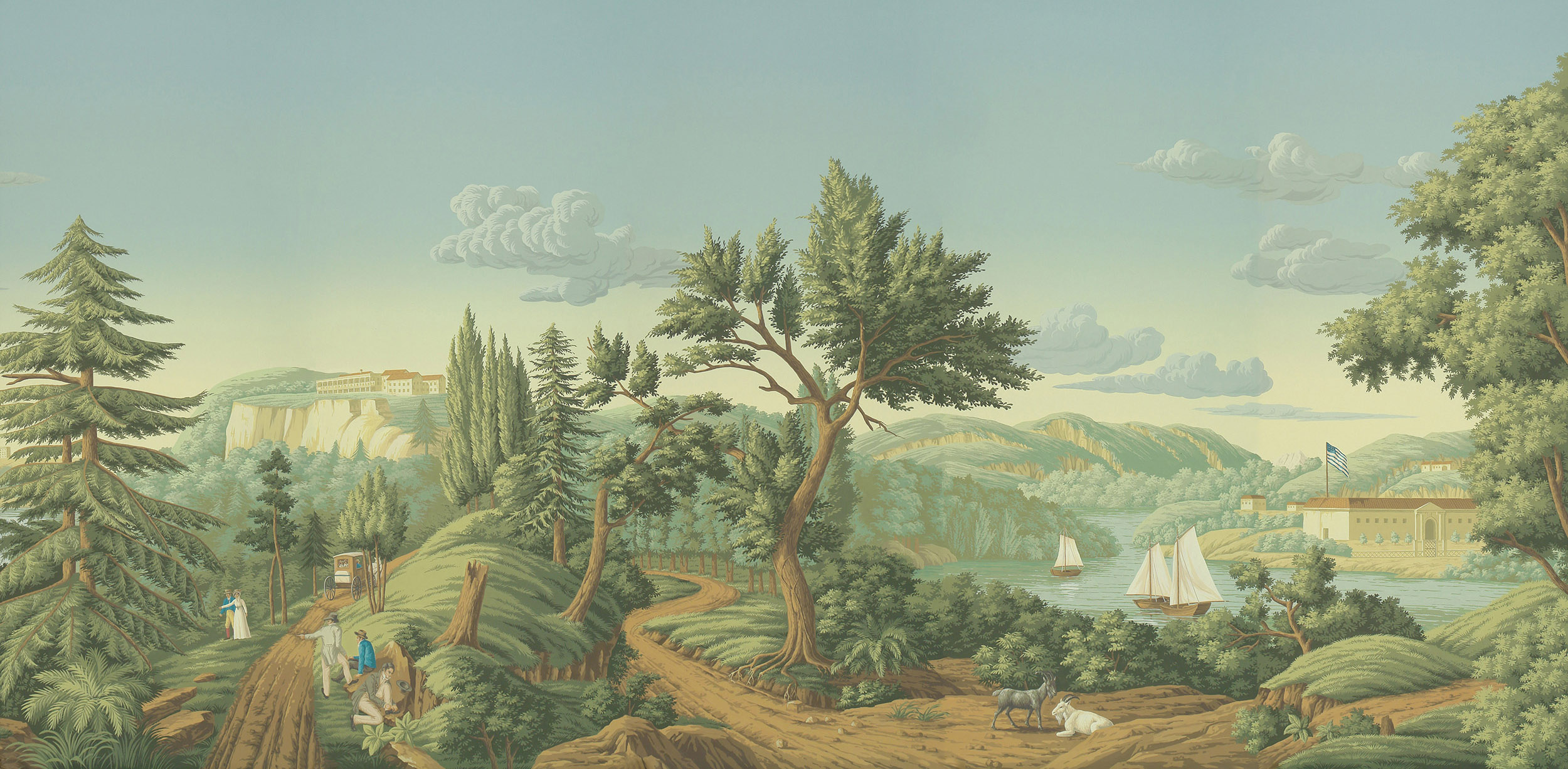 Обои ручная роспись North American River Views Verdoyant on scenic paper Обои ручная роспись North American River Views Verdoyant on scenic paper - постер Loft-Concept в Саратове