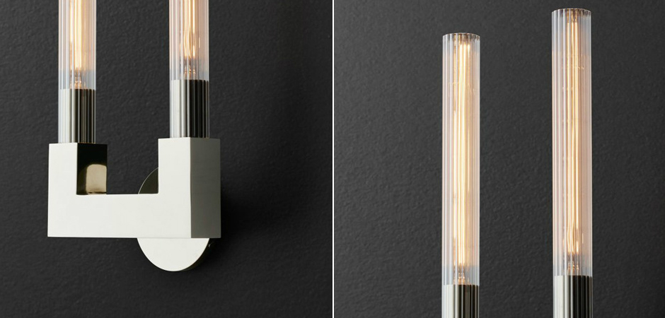 Бра RH CANNELLE wall lamp DOUBLE Sconces Chrome Бра RH CANNELLE wall lamp DOUBLE Sconces Chrome - Loft-Concept в Саратове