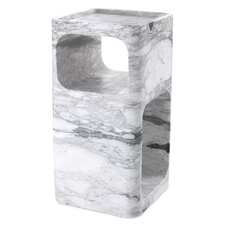 Приставной стол Eichholtz Side Table Adler Marble Белый Мрамор Bianco Приставной стол Eichholtz Side Table Adler Marble Белый Мрамор Bianco в Саратове | Loft Concept
