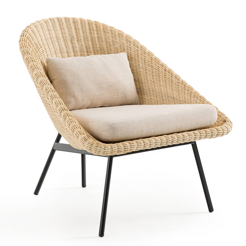 Кресло Marcu Wicker Chair Бежевый Черный Кресло Marcu Wicker Chair Бежевый Черный в Саратове | Loft Concept