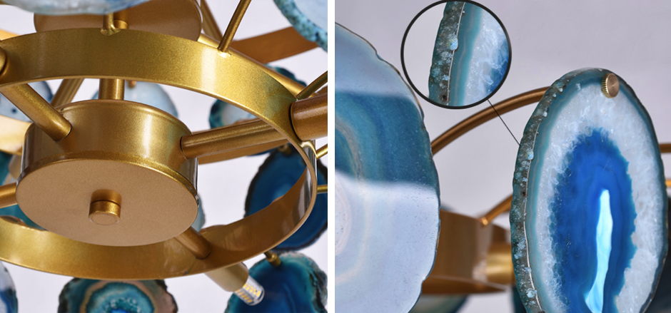 Люстра Agate Burst Chandelier 3 Round blue Люстра Agate Burst Chandelier 3 Round blue - Loft-Concept в Саратове