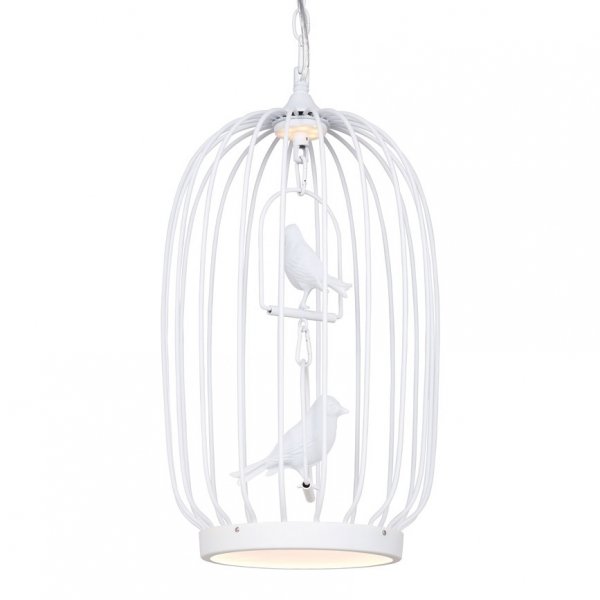 Люстра Birdcage Chandelier Two White Белый в Саратове | Loft Concept 