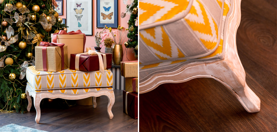 Пуф Ikat Pattern с желтым узором Пуф Ikat Pattern с желтым узором - Loft-Concept в Саратове