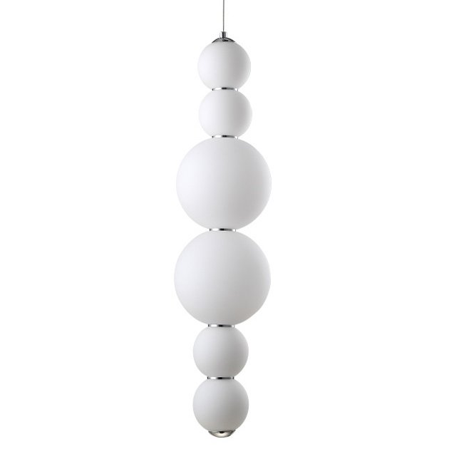 Люстра PEARLS Suspension Pendant Lamp C Белый Хром в Саратове | Loft Concept 