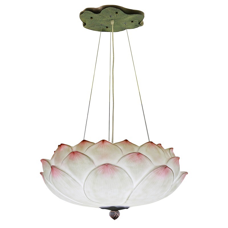 Люстра Pink Lotus Chandelier Белый Розовый пастельный в Саратове | Loft Concept 