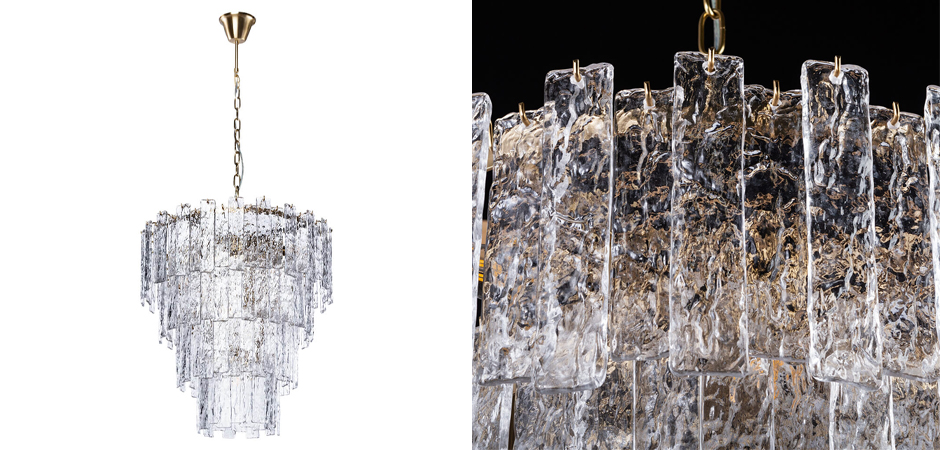 Люстра Iceberg Glass Maxi с Рельефным стеклом Люстра Iceberg Glass Maxi с Рельефным стеклом - Loft-Concept в Саратове