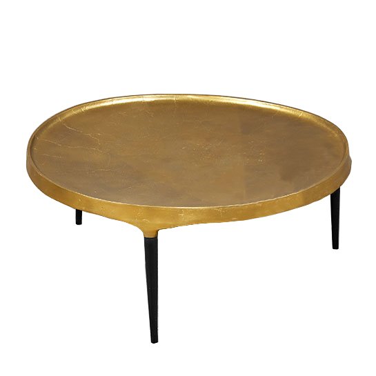 Кофейный стол Brass Stains Table Латунь Черный в Саратове | Loft Concept 