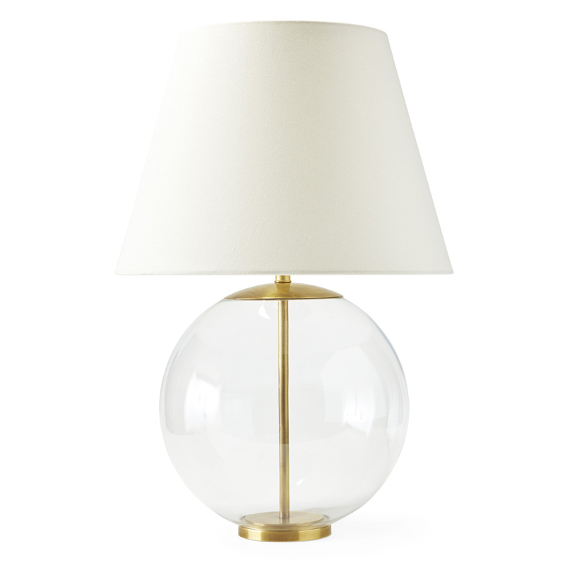 Настольная лампа Emory Table Lamp Gold Золотой Прозрачный (Transparent) Белый в Саратове | Loft Concept 