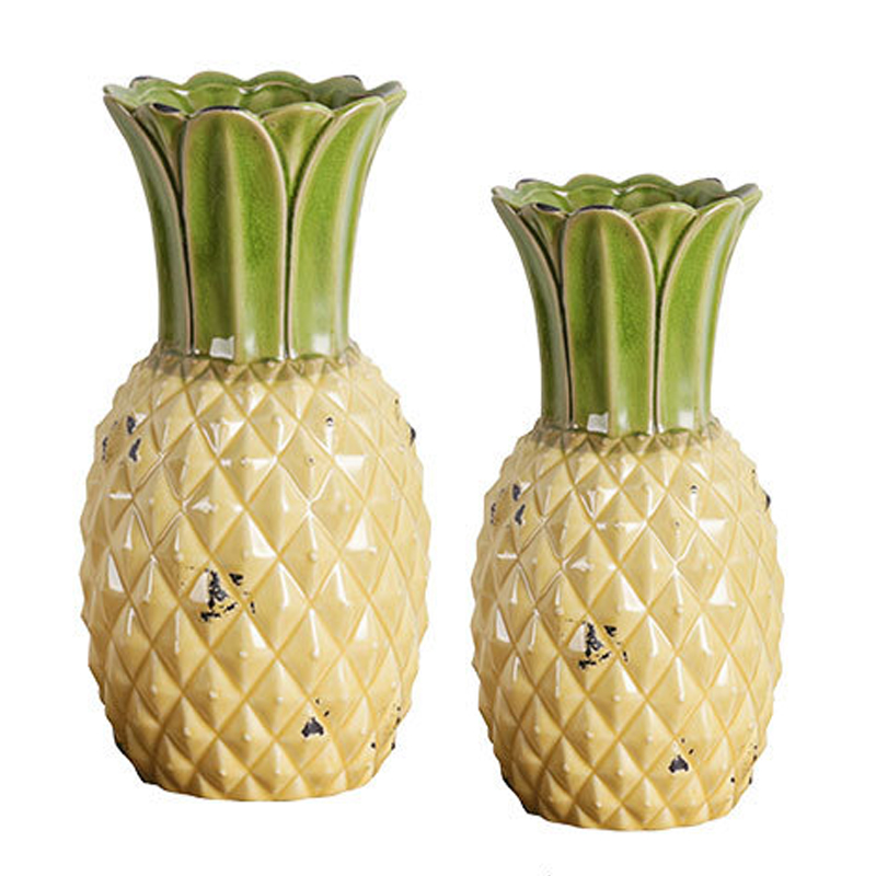 Ваза Pineapple Vase Желтый Зеленый шалфей в Саратове | Loft Concept 