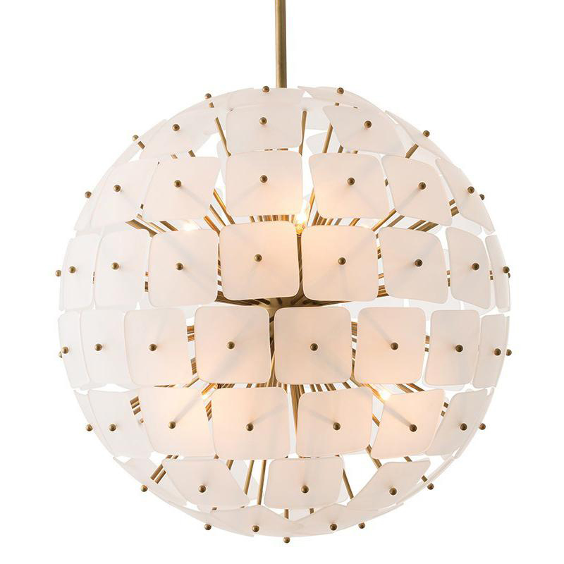 Люстра Sputnik Square Matt Chandelier Золотой в Саратове | Loft Concept 