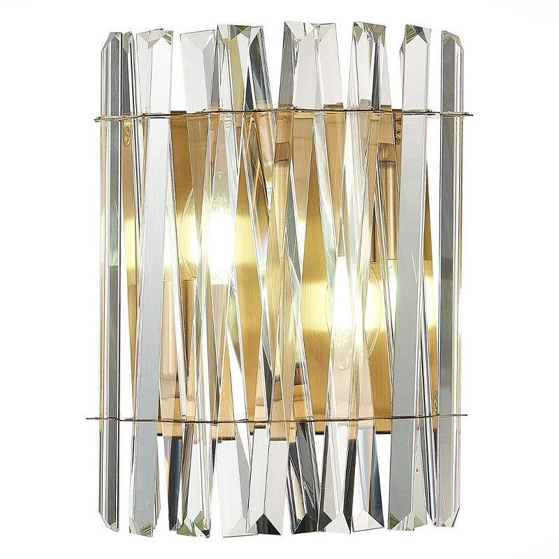 Бра Kaeden Glass Gold Wall Lamp Золотой Прозрачный в Саратове | Loft Concept 