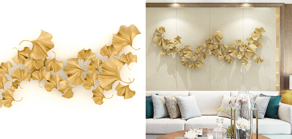 Аксессуар на стену Golden Ginkgo Leaves Аксессуар на стену Golden Ginkgo Leaves - Loft-Concept в Саратове
