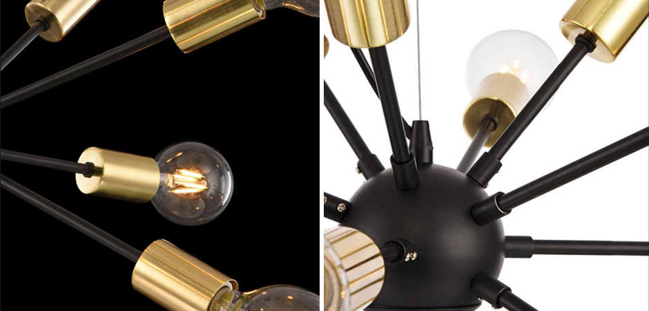 Люстра Sputnik 12 Black and Gold Люстра Sputnik 12 Black and Gold - Loft-Concept в Саратове
