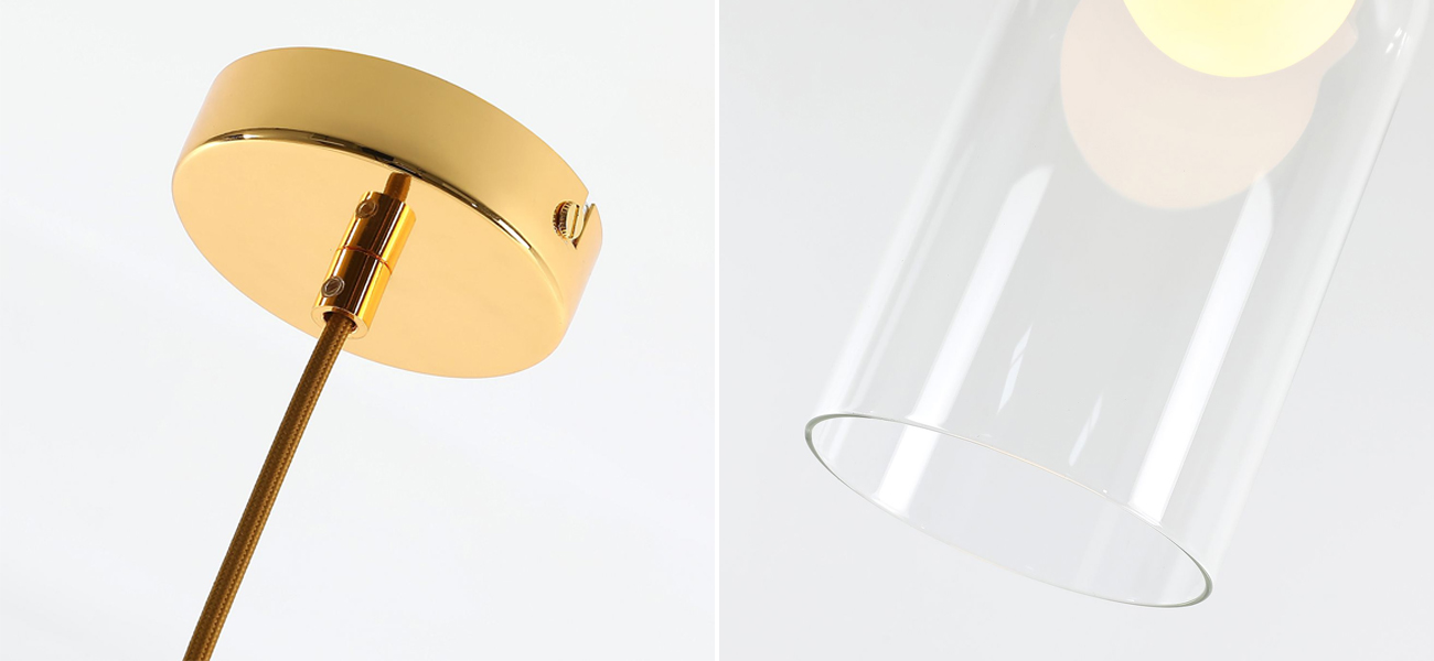 Подвесной светильник с двойным плафоном Flasky Gold - фото №1