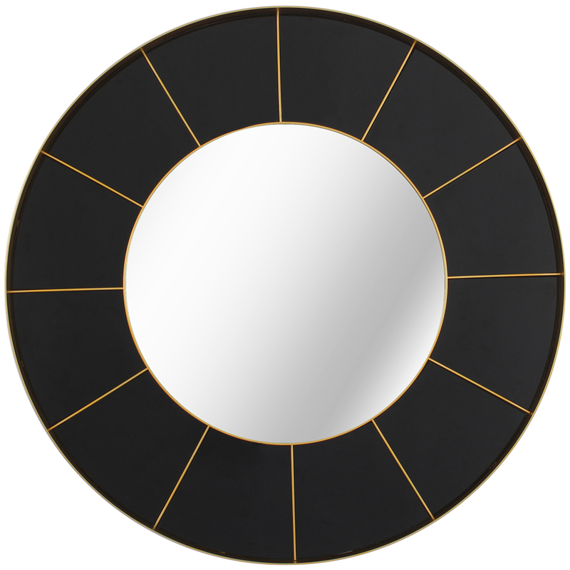 Зеркало Sectors Circle Mirror black  в Саратове | Loft Concept 