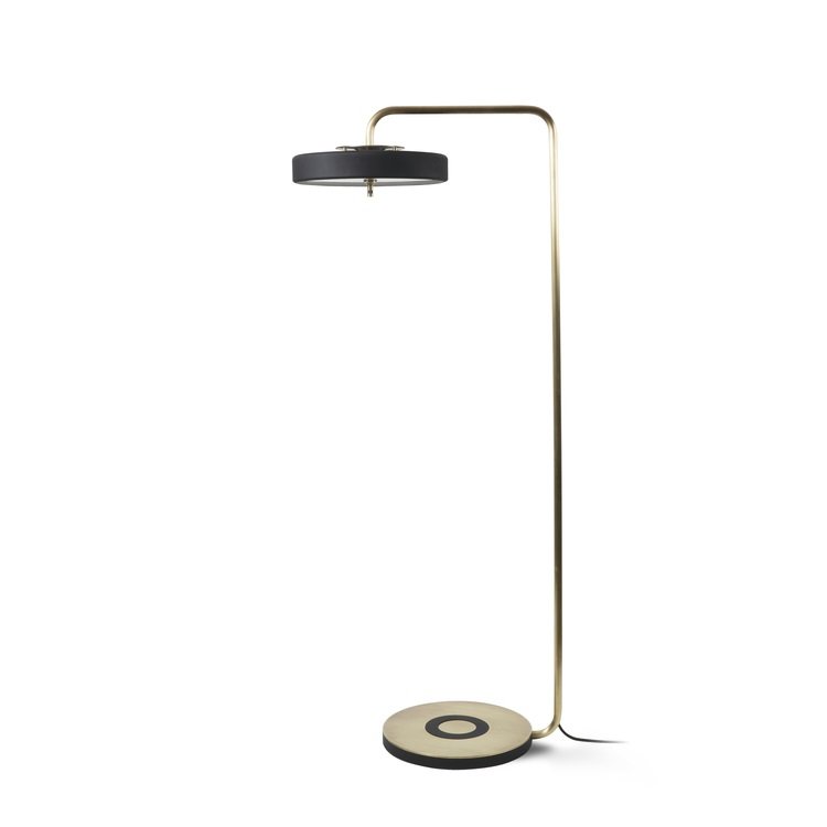 Торшер Bert Frank REVOLVE FLOOR LAMP Золотой Черный в Саратове | Loft Concept 