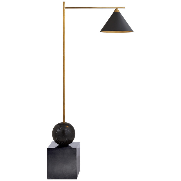 Торшер CLEO FLOOR LAMP Black Черный Латунь в Саратове | Loft Concept 