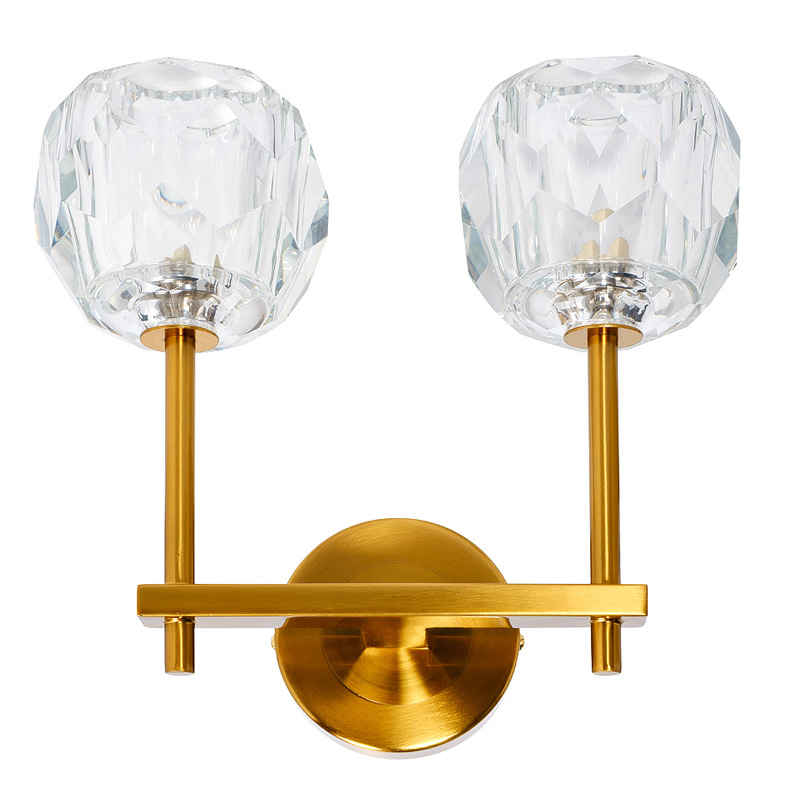 Бра RH Boule de Cristal Double Wall Lamp Gold матовое золото в Саратове | Loft Concept 