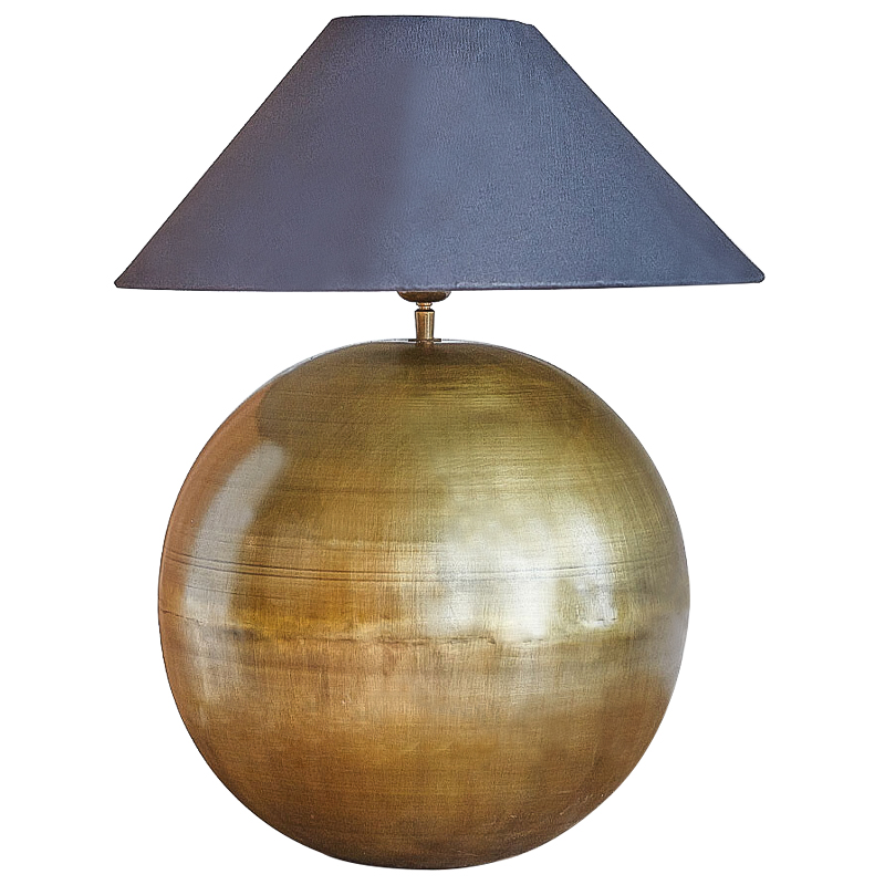 Настольная лампа с абажуром Metall Brass Ball Table Lamp Серый Латунь в Саратове | Loft Concept 