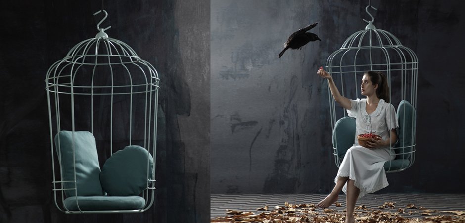 Подвесное кресло "клетка" Swing chair Cage Подвесное кресло "клетка" Swing chair Cage - Loft-Concept в Саратове