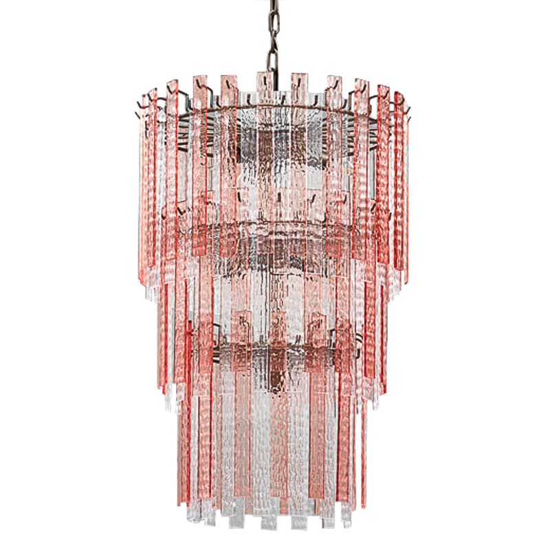 Люстра Victoire Chandeliers Хром Прозрачный Малиновый (Crimson) в Саратове | Loft Concept 