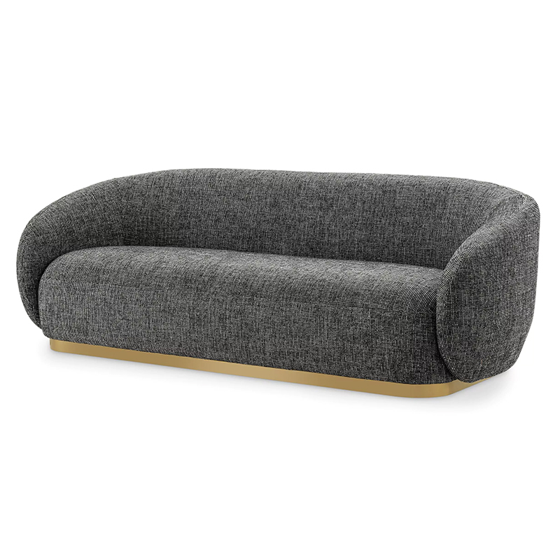 Диван Eichholtz Sofa Brice Rocat Black Черный Серый Латунь Диван Eichholtz Sofa Brice Rocat Black Черный Серый Латунь в Саратове | Loft Concept