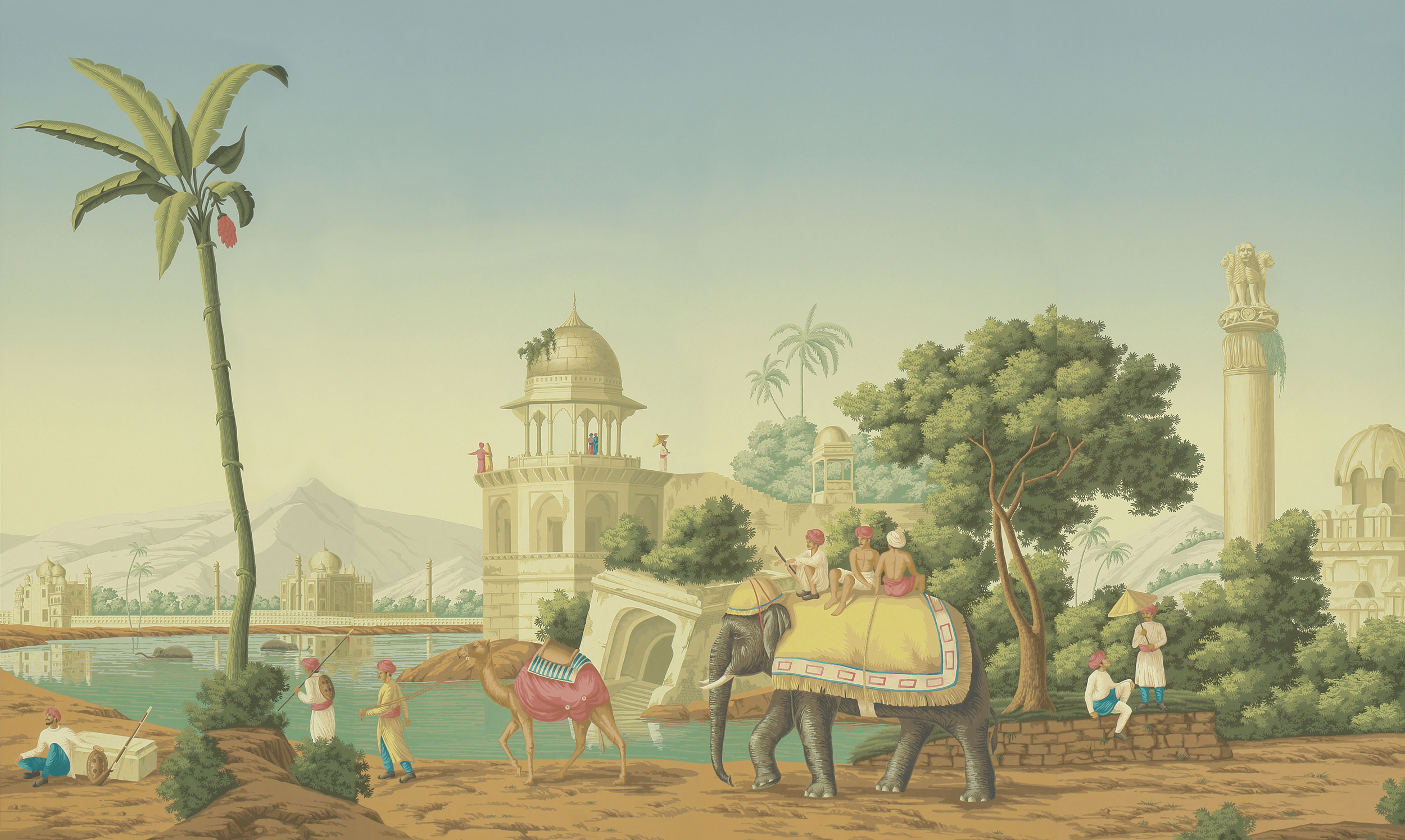 Обои ручная роспись Early Views of India Verdoyant on scenic paper Обои ручная роспись Early Views of India Verdoyant on scenic paper - постер Loft-Concept в Саратове