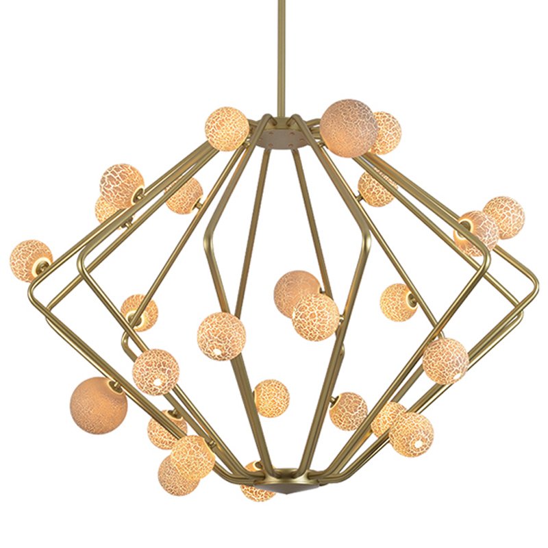 Люстра Cherry Bomb Cage Chandelier CB.29.01 Латунь Бежевый в Саратове | Loft Concept 