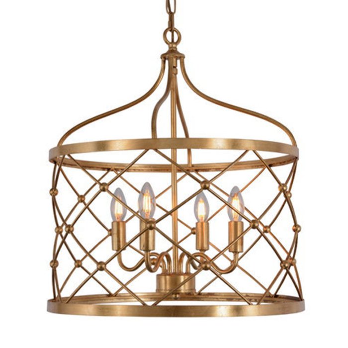 Подвесные светильники Lantern Golden Net L Pendant lamp Золотой в Саратове | Loft Concept 